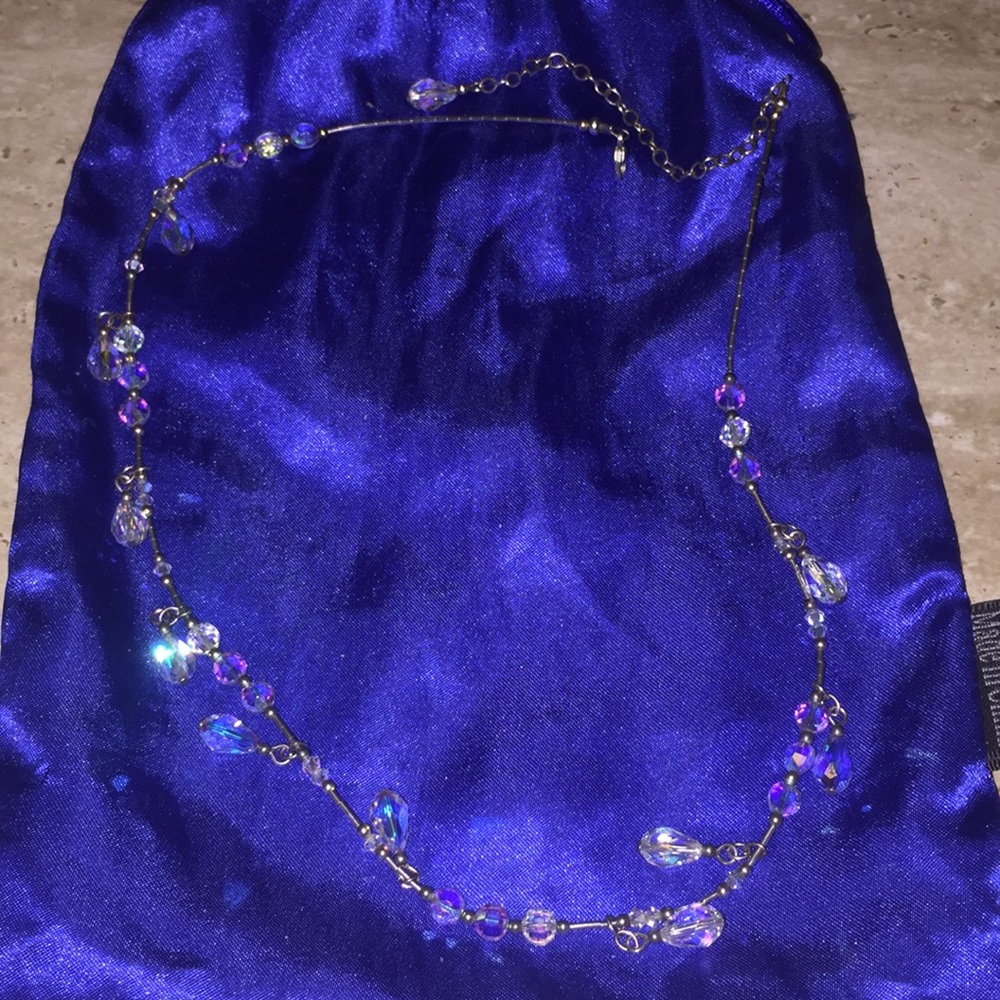 Sterling Silver Crystals Necklace